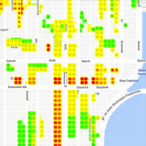 A graphic illustrating how business map pack rankings change based on the physical distance of the searcher from the business location.