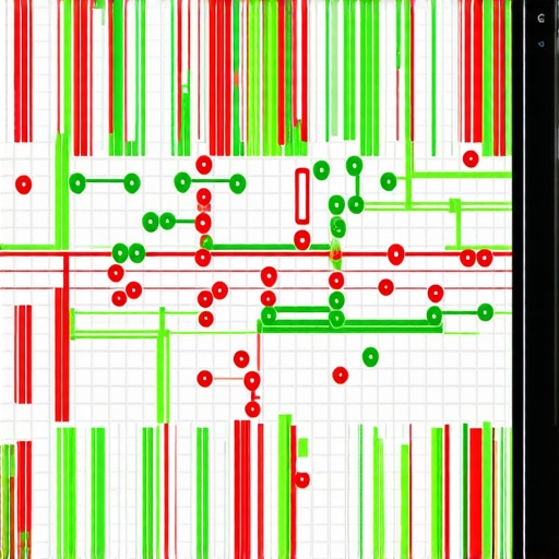 A heatmap showing how business map pack rankings fluctuate across different city blocks.