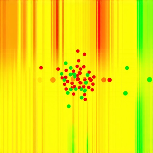 A visualization of how map pack rankings fluctuate across different city blocks