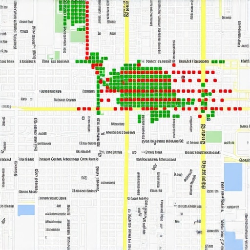 Visualizing map pack placement across a geographic area using a ranking grid tool.