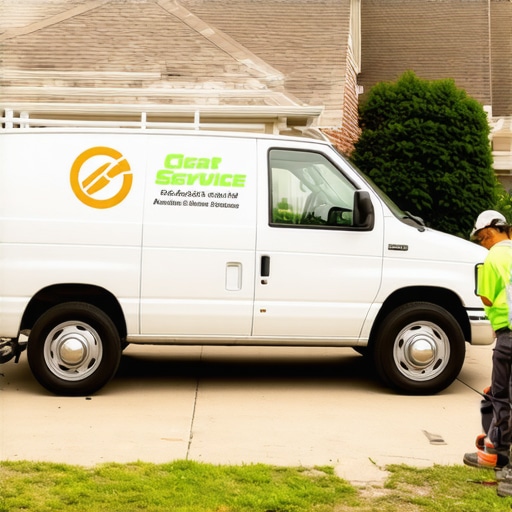 Professional service van parked in a neighborhood to demonstrate local business legitimacy for map pack ranking.