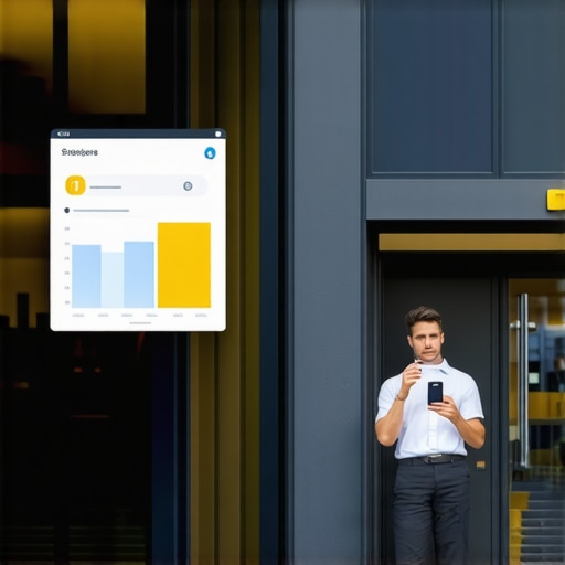 A professional monitoring map pack rankings and capturing storefront photos for local business optimization.