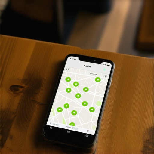 A smartphone screen showing local search ranking performance for a business.