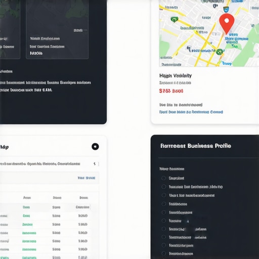 Comparison of optimized and unoptimized Google Business Profile dashboards for local SEO.