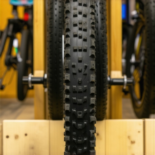 Specialized mountain bike tires displayed in a local shop to boost map pack placement