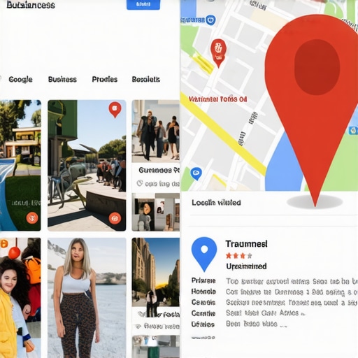 Comparison between a low-ranking and high-ranking local business map profile showing the impact of optimization.