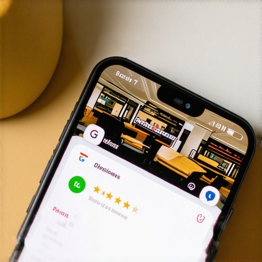 A smartphone showing a successful local business map pack entry with high engagement and reviews.