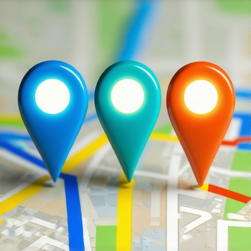 A digital map showing a successful business map pack ranking.