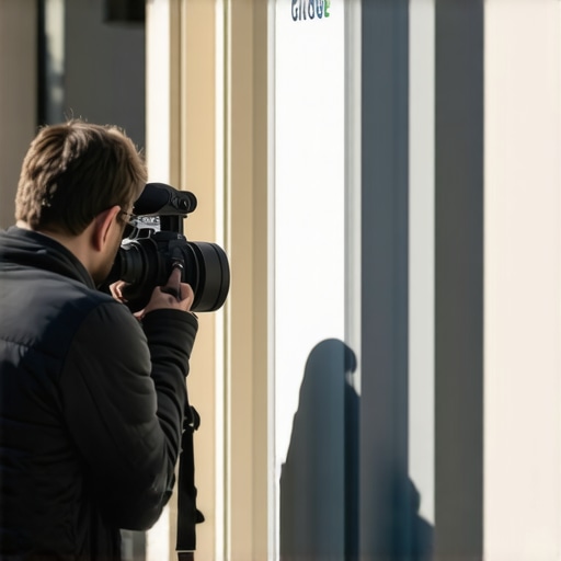 A person taking a photo of a business sign with a smartphone to boost local map pack placement.