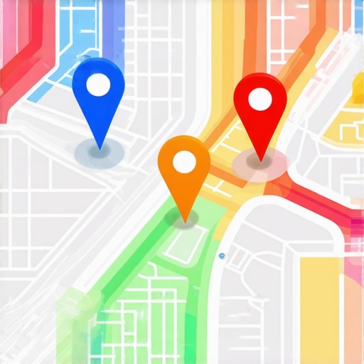 Visual representation of how map pack placement changes based on the searcher's physical distance from the business.
