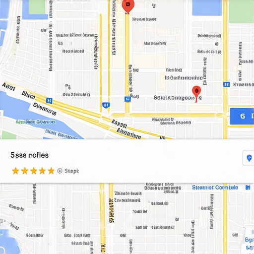 Proximity vs Review Count in Map Pack Map pack search results showing a lower-rated business outranking a higher-rated one.