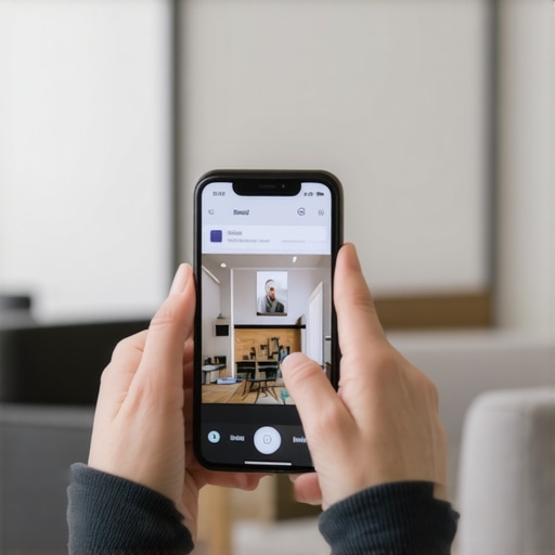 Smartphone uploading a photo to a local business profile for map pack ranking