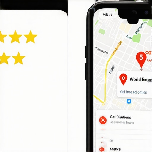 Comparison of Google Map Pack engagement metrics showing direction requests and review velocity.
