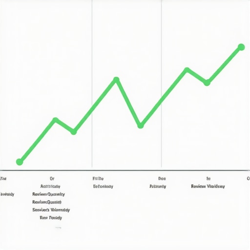 Graph showing that consistent review frequency is better for map pack ranking than total volume spikes.