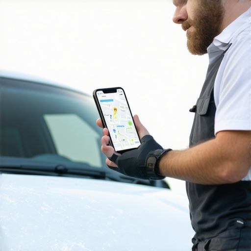 Contractor checking his service area radius on a map for better local pack entry