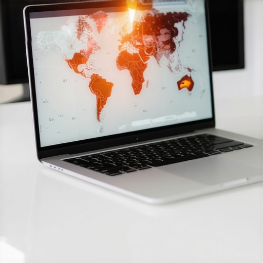 Close up of laptop screen showing successful local map pack placement and clean website data.