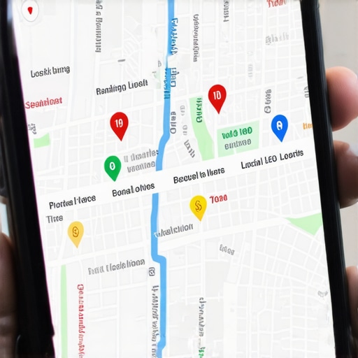 Local SEO map ranking grid showing position changes