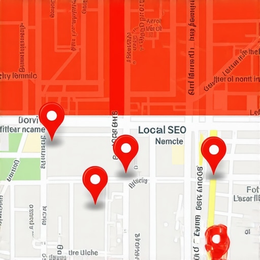 Digital map showing proximity filter issues for local business rankings