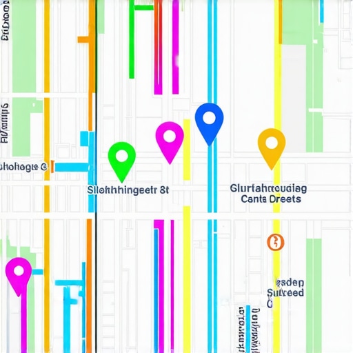 Visualizing Local Proximity Fluctuations A map showing how business map rankings change based on the user's physical location in a neighborhood.