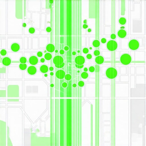 A local SEO heat map showing a med spa dominating map pack rankings across a wide geographic area.