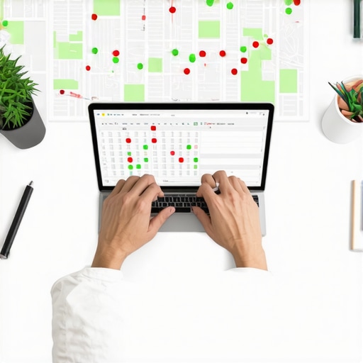 Visualizing Local Search Ranking Grids A local SEO grid tracking tool showing a business's map pack performance across a city map.