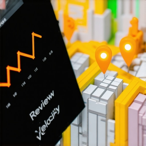 A digital graph showing the impact of review velocity on local map pack rankings.