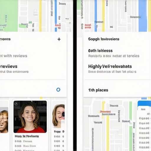 Comparison of review count vs relevance in Google Map Pack rankings